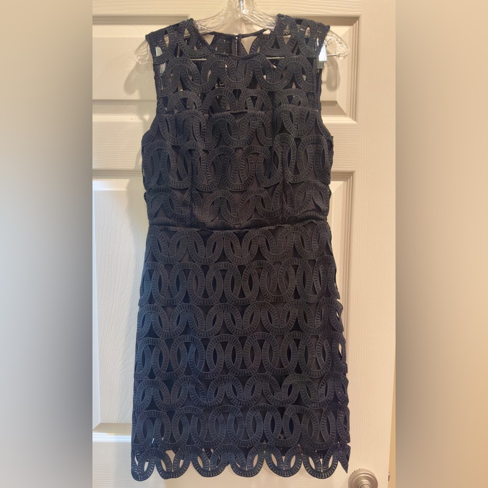 Milly of New York Sienna Black Scalloped Dress
